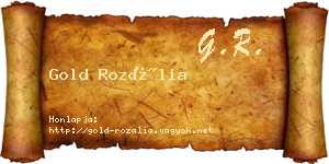 Gold Rozália névjegykártya
