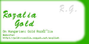 rozalia gold business card